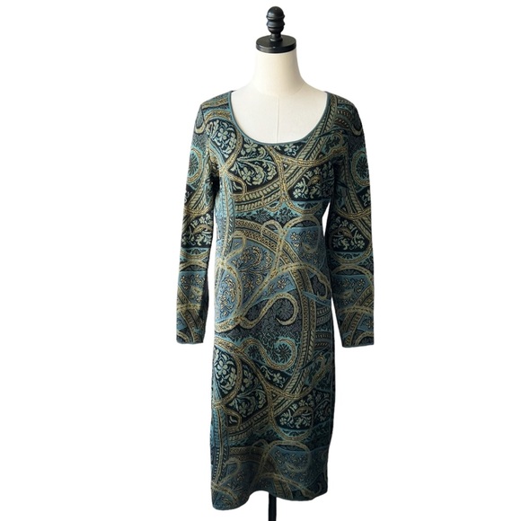 Peruvian Connection‎ Kashmiri Paisley Pima Cotton Dress | MEDIUM - Picture 2 of 11